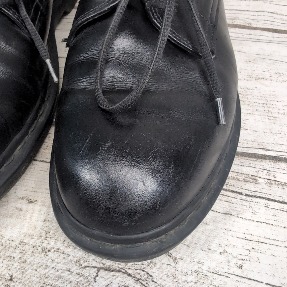 Vintage Dr Martens Black Leather Lace Up Oxford Shoes Men Size 8 - Picture 2 of 11